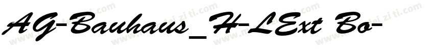 AG-Bauhaus_H-LExt Bo字体转换